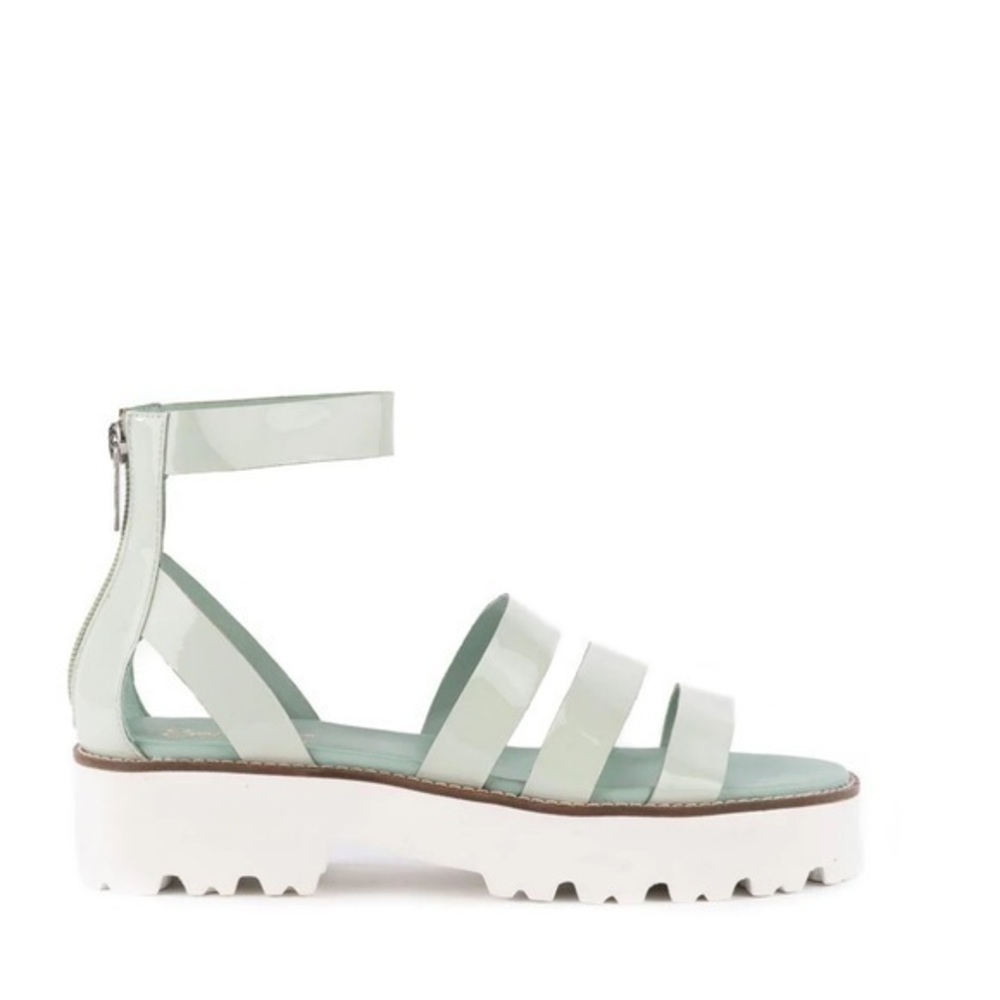 SEYCHELLES | NIGHTLIFE PATENT PLATFORM SANDAL | VACCHETTA SIZE 7
